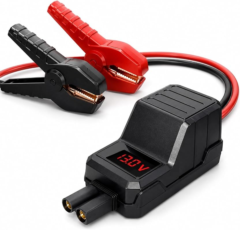 best portable jump starter with air compressor - MEGAWISE Smart Jump Starter Clamps for 12V Portable Car Jump Starters with Safety Features